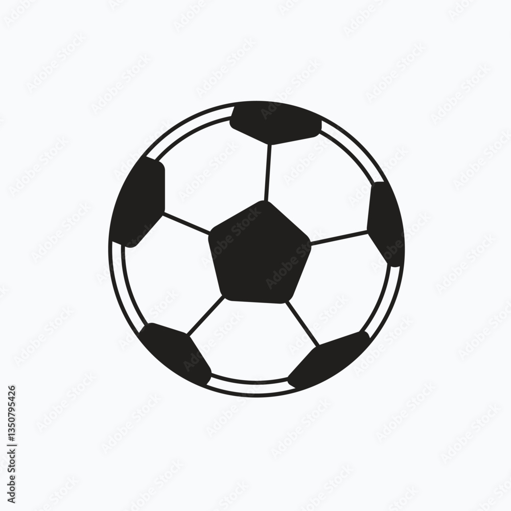 Fototapeta premium soccer ball silhoutte vector design