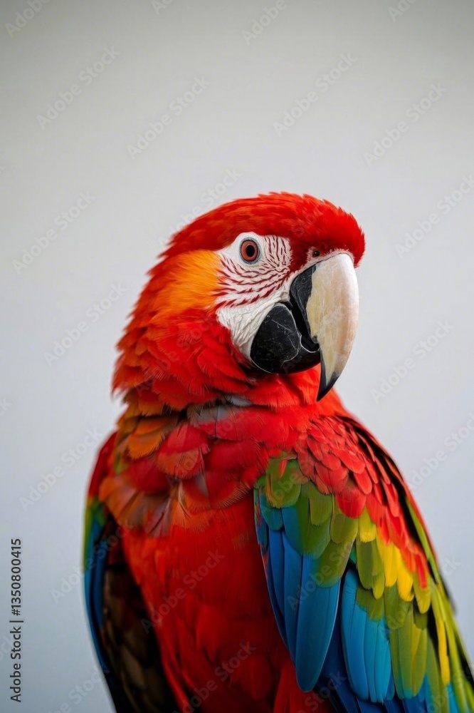 Obraz premium araffy red and green parrot with a blue and yellow beak