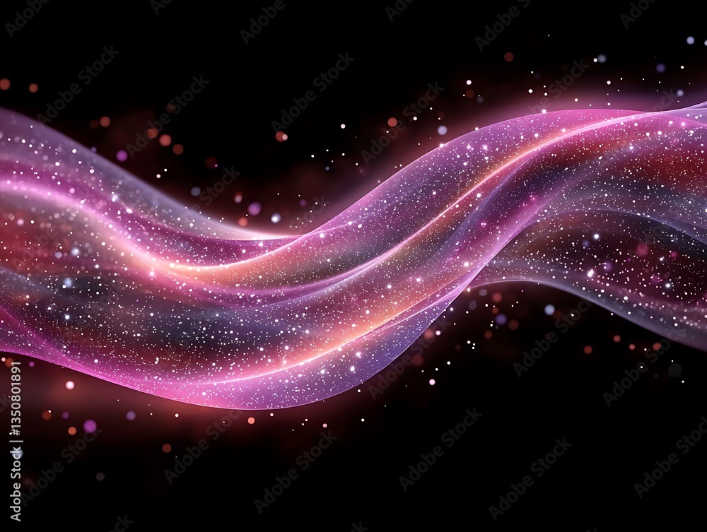 Obraz premium Pink Galaxy Wave Abstract Background.