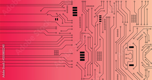 Technology circuit board background. Vector