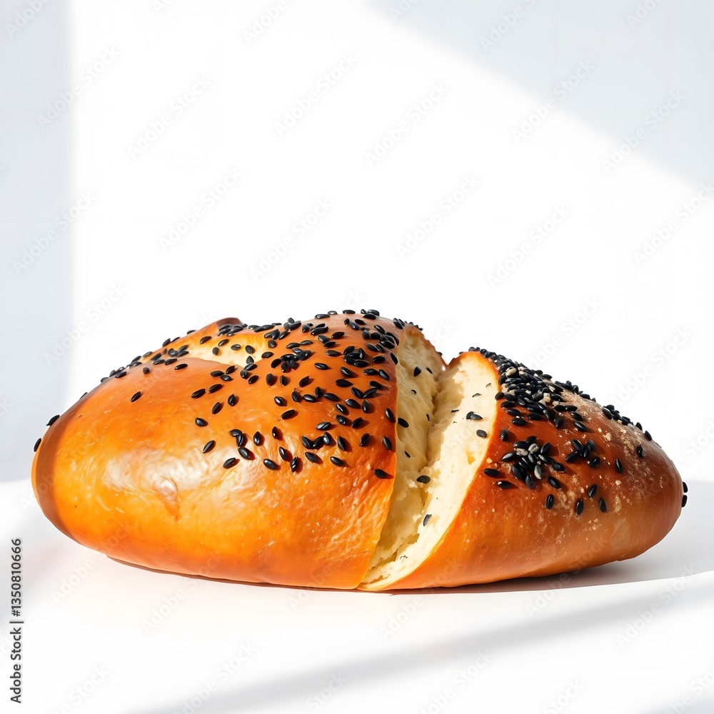 Freshly Baked Black Sesame Bread Loaf Freshly Baked Black Sesame Bread Loaf