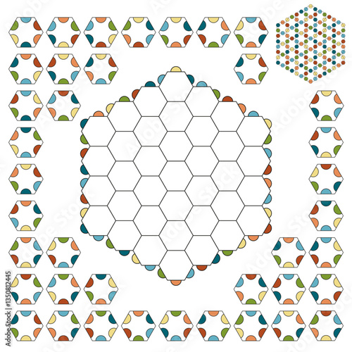 Children's puzzle game. Isolated on white background. Vector illustration.