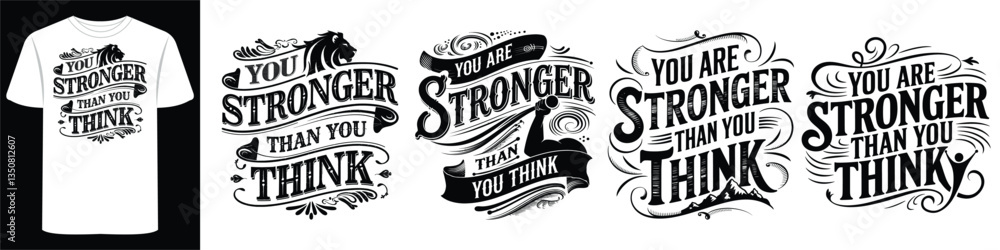Obraz premium T-Shirt Prints with Motivational Typography to Fuel Drive