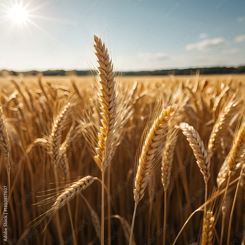 Golden Wheat Field at Sunset Golden Wheat Field at Sunset