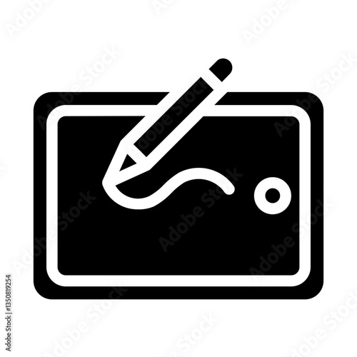 Drawing tablet creativity Solid Icon