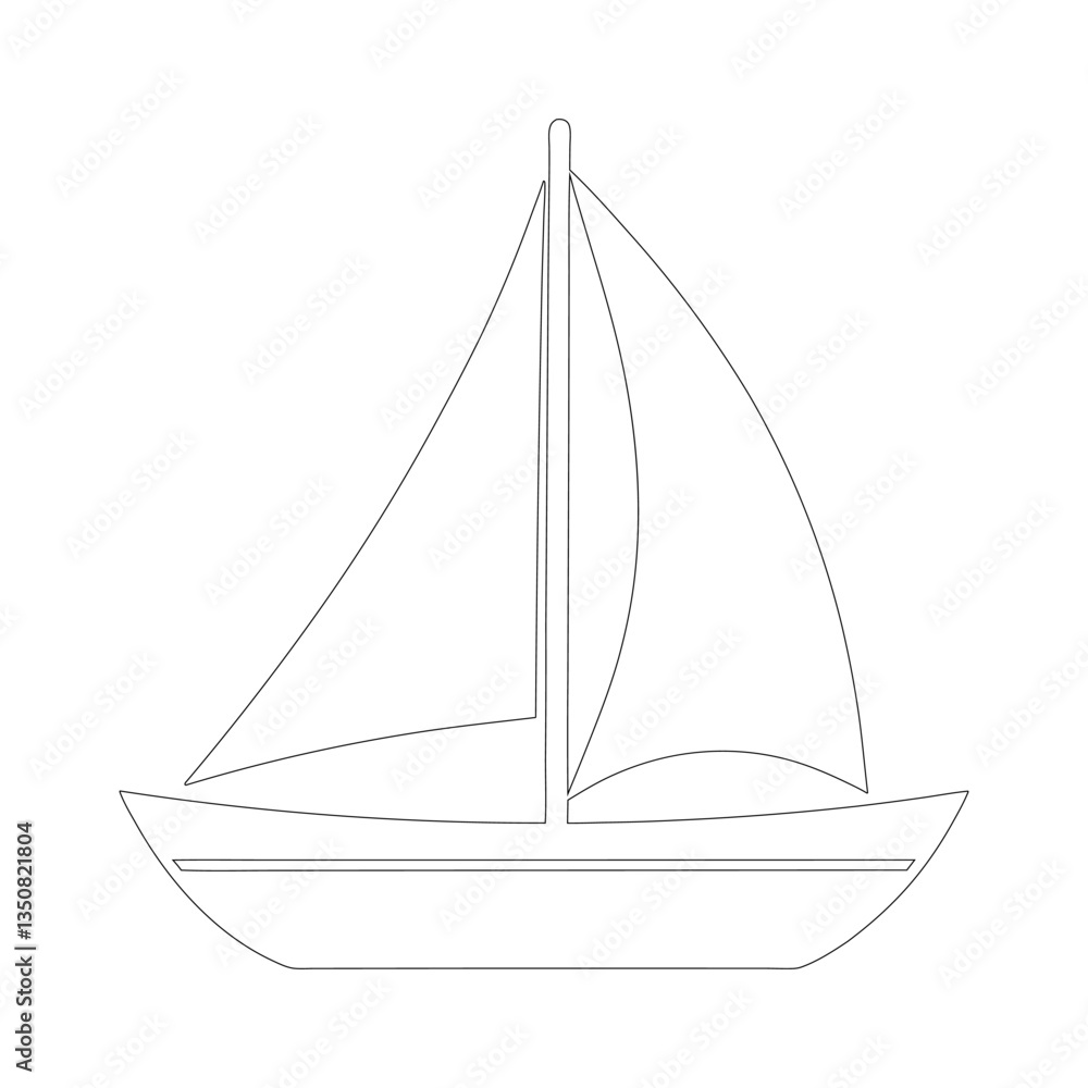 Minimalist Sailboat Line Art Vector | Nautical Silhouette Illustration sailing ship vector illustration Minimalist Sailboat Line Art Vector | Nautical Silhouette Illustration sailing ship vector illustration
