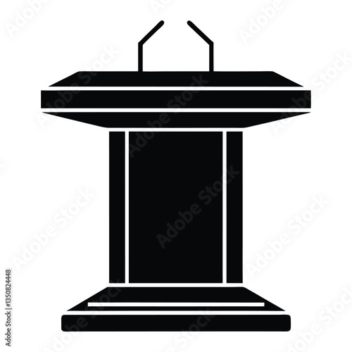 vector illustration of a podium