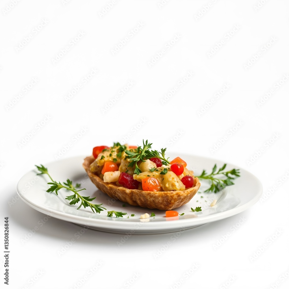 Edible Shell with Colorful Vegetable Medley Edible Shell with Colorful Vegetable Medley