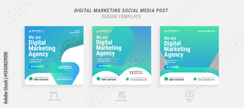 Digital marketing agency social media post template