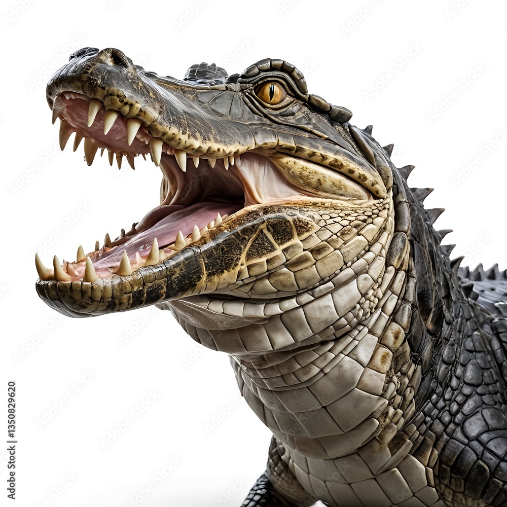 Obraz premium Close-up of Alligator's Head and Jaws