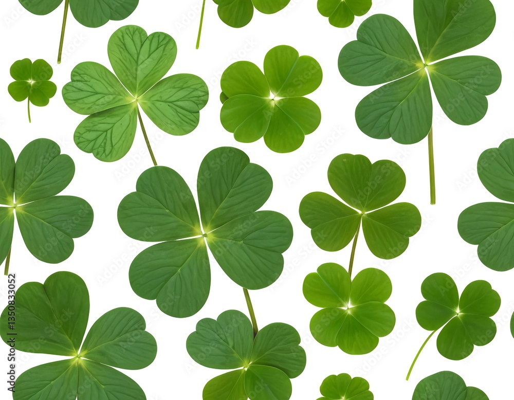 Green Clover Leaf Pattern Green Clover Leaf Pattern