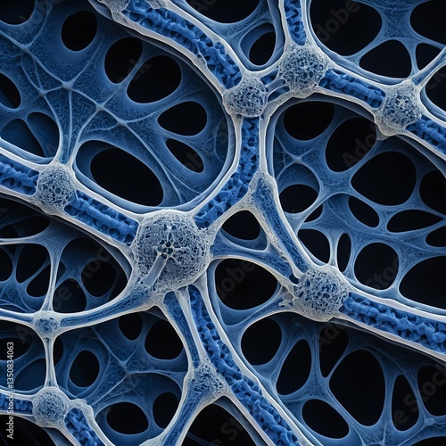 Abstract Blue Cellular Network