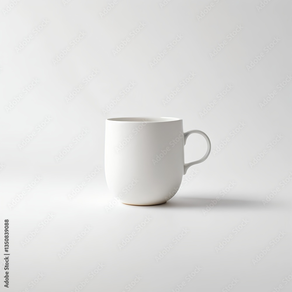 Fototapeta premium White Ceramic Mug on White Background