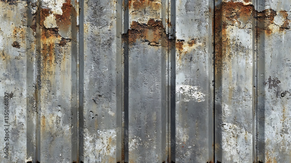 Rusted corrugated metal wall Rusted corrugated metal wall