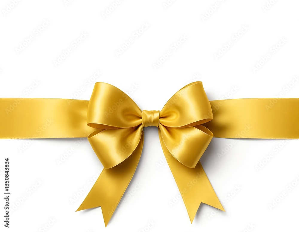 Golden Satin Ribbon Bow Golden Satin Ribbon Bow
