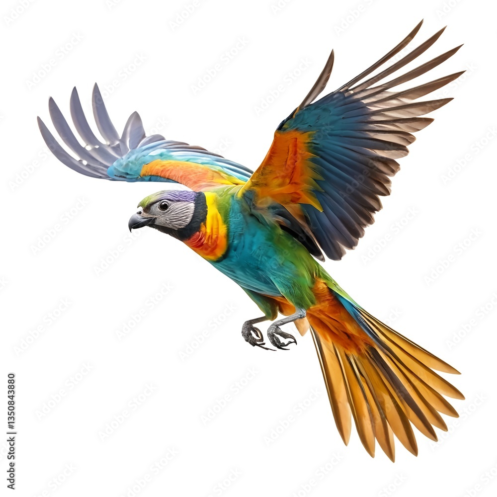 Fototapeta premium Colorful Parrot in Flight