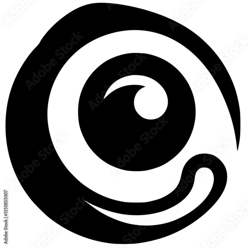Chameleon eye logo silhouette