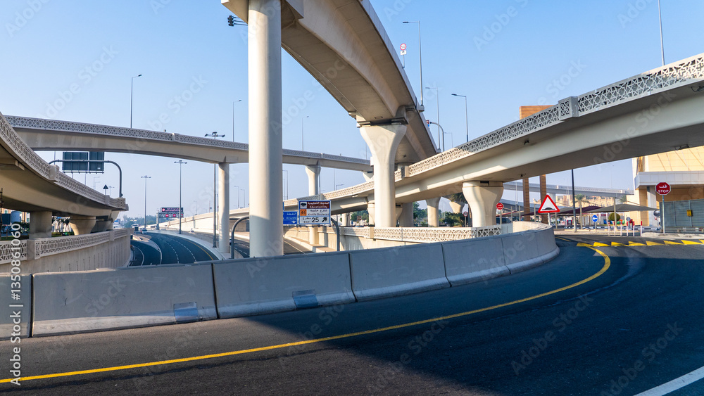Naklejka premium Sabah Al Ahmad Corridor Highway, Qatar