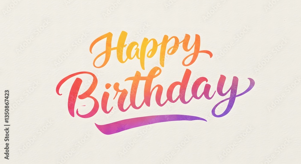 Naklejka premium Happy Birthday