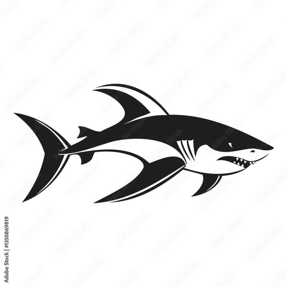 Fierce Shark Logo Illustration in Vector Format Fierce Shark Logo Illustration in Vector Format