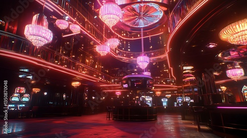 Neon Nights: A Cyberpunk Casino Interior