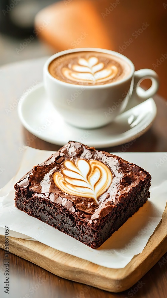 Cafe Latte & Brownie Treat. Cafe Latte & Brownie Treat.
