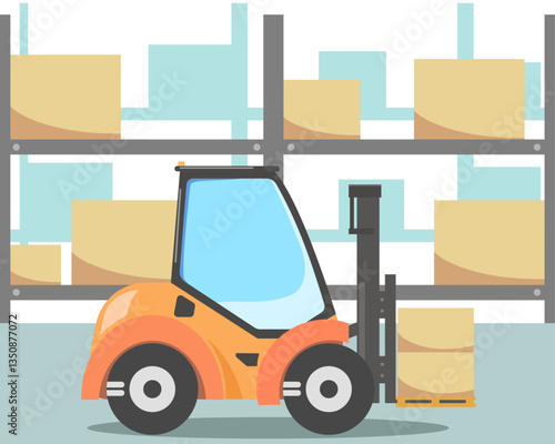 Forklifts in industrial factories