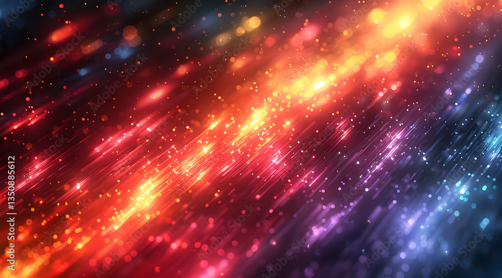 Fototapeta premium Abstract Colorful Glowing Background with Diagonal Lines