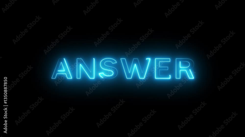 Neon Text Animation on Black Background. Neon Text Animation on Black Background.