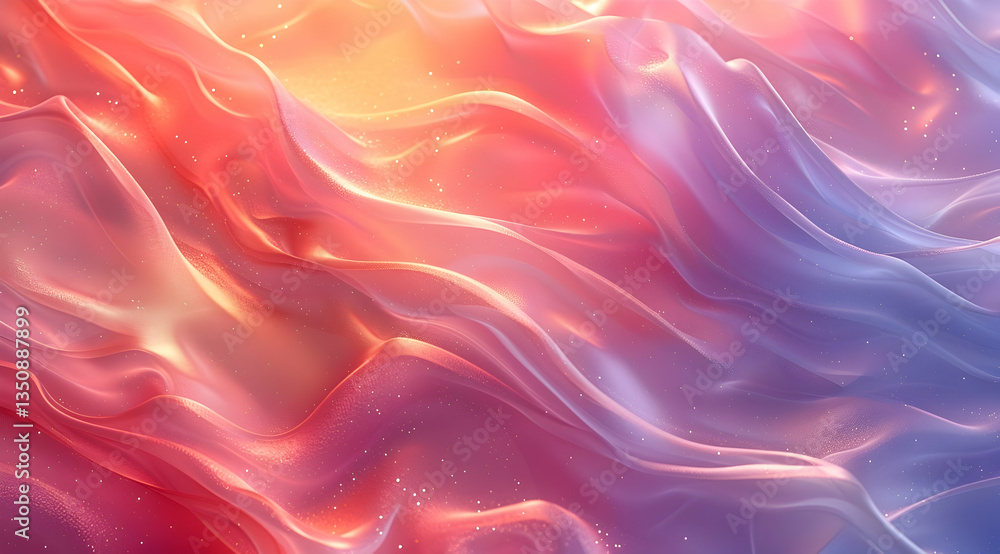 Obraz premium Abstract Flowing Fabric Texture With Gradient Colors