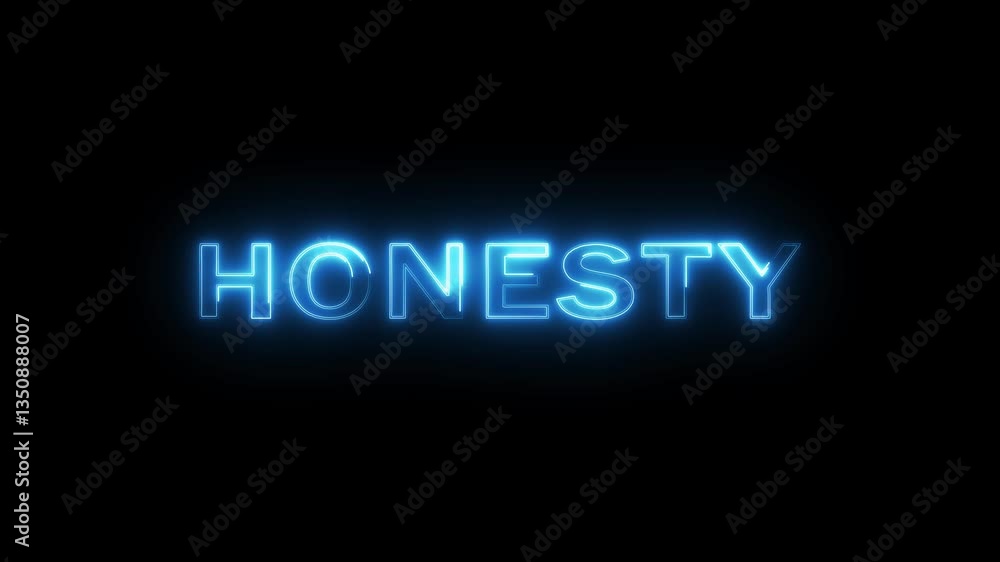 Neon Text Animation on Black Background. Neon Text Animation on Black Background.