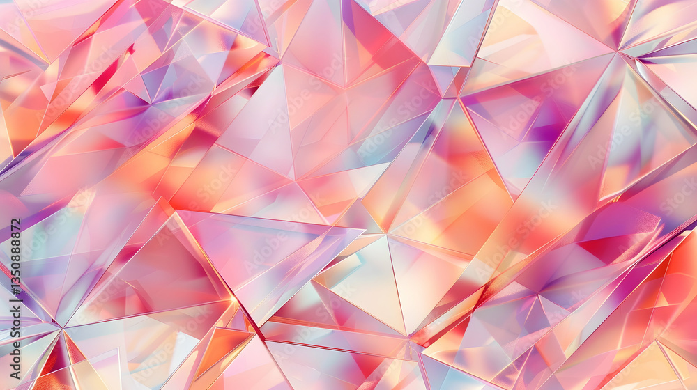 Abstract Geometric Pattern Of Triangles In Pastel Colors Abstract Geometric Pattern Of Triangles In Pastel Colors