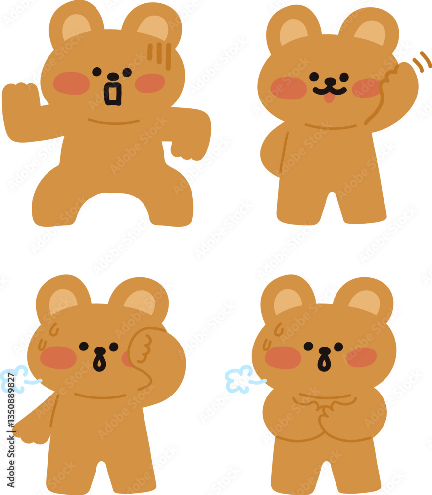 깜짝 놀란 곰돌이 캐릭터 깜짝 놀란 곰돌이 캐릭터