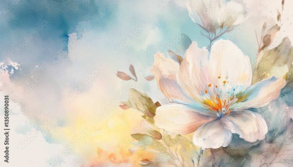 Fototapeta premium Arrivée du printemps, illustration de fond élégante et abstraite