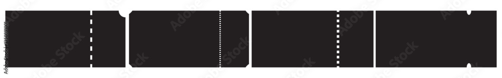 Minimalist Black Simple Ticket Vector Illustration Minimalist Black Simple Ticket Vector Illustration
