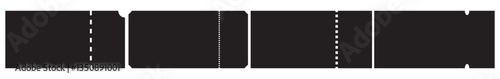 Minimalist Black Simple Ticket Vector Illustration