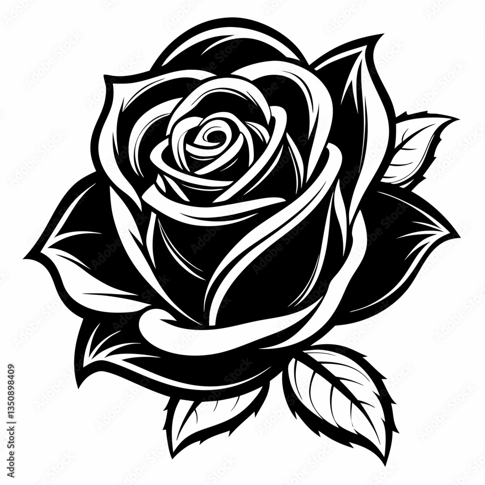 black and white rose black and white rose