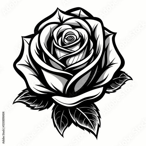 Wallpaper Mural black and white rose Torontodigital.ca