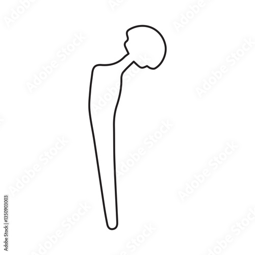 hip implant line icon