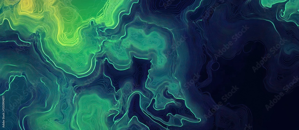 Obraz premium An abstract illustration of a fluid and topographical pattern