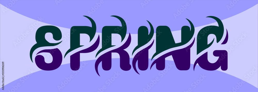 SPRING typography art design illustration SPRING typography art design illustration