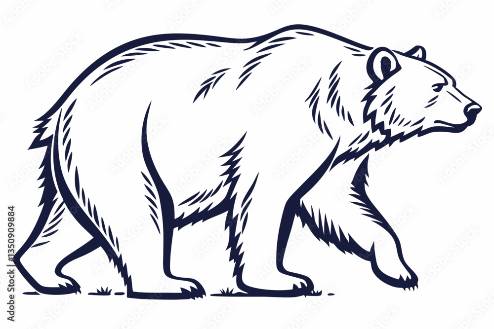 Obraz premium vector bear silhouette