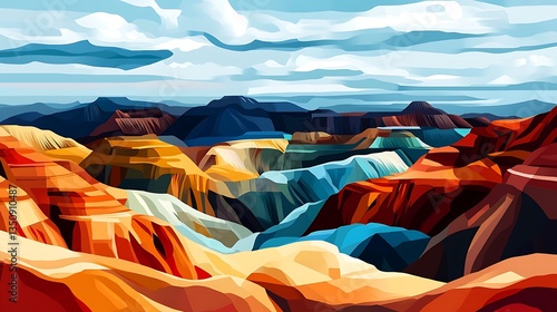 Colorful Canyon Landscape.