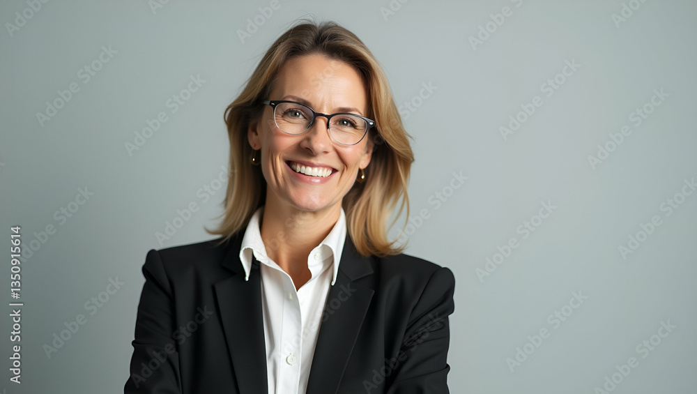 Smiling 50-Year-Old Female Psychologist Portrait for Stock Photo Smiling 50-Year-Old Female Psychologist Portrait for Stock Photo