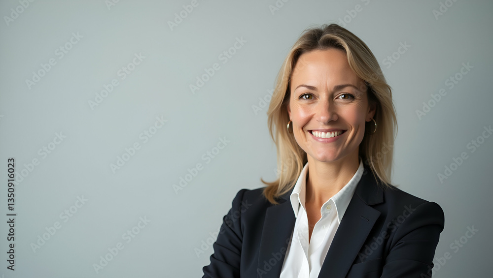 Smiling 50-Year-Old Female Psychologist Portrait for Stock Photo Smiling 50-Year-Old Female Psychologist Portrait for Stock Photo