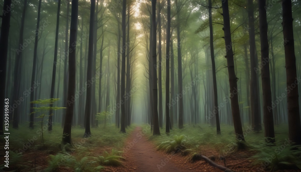 Naklejka premium Blurred forest background