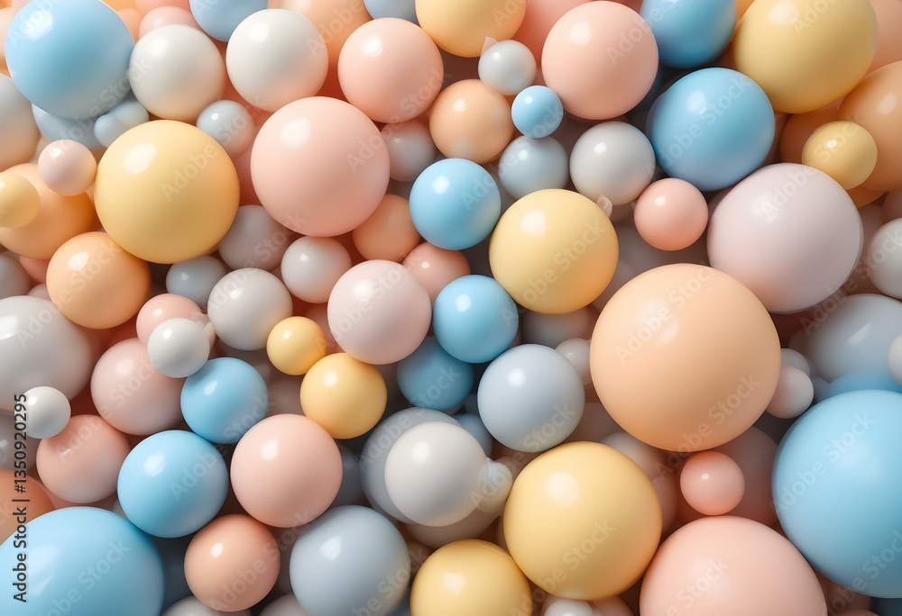 Soft Pastel Spheres in Blue Peach and Pink Tones Creating a 3D Abstract Bubble Composition Al Generated Soft Pastel Spheres in Blue Peach and Pink Tones Creating a 3D Abstract Bubble Composition Al Generated