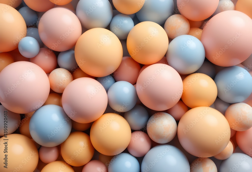 Soft Pastel Spheres in Blue Peach and Pink Tones Creating a 3D Abstract Bubble Composition Al Generated Soft Pastel Spheres in Blue Peach and Pink Tones Creating a 3D Abstract Bubble Composition Al Generated