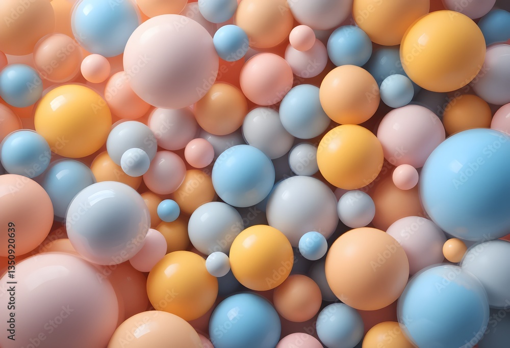 Soft Pastel Spheres in Blue Peach and Pink Tones Creating a 3D Abstract Bubble Composition Al Generated Soft Pastel Spheres in Blue Peach and Pink Tones Creating a 3D Abstract Bubble Composition Al Generated