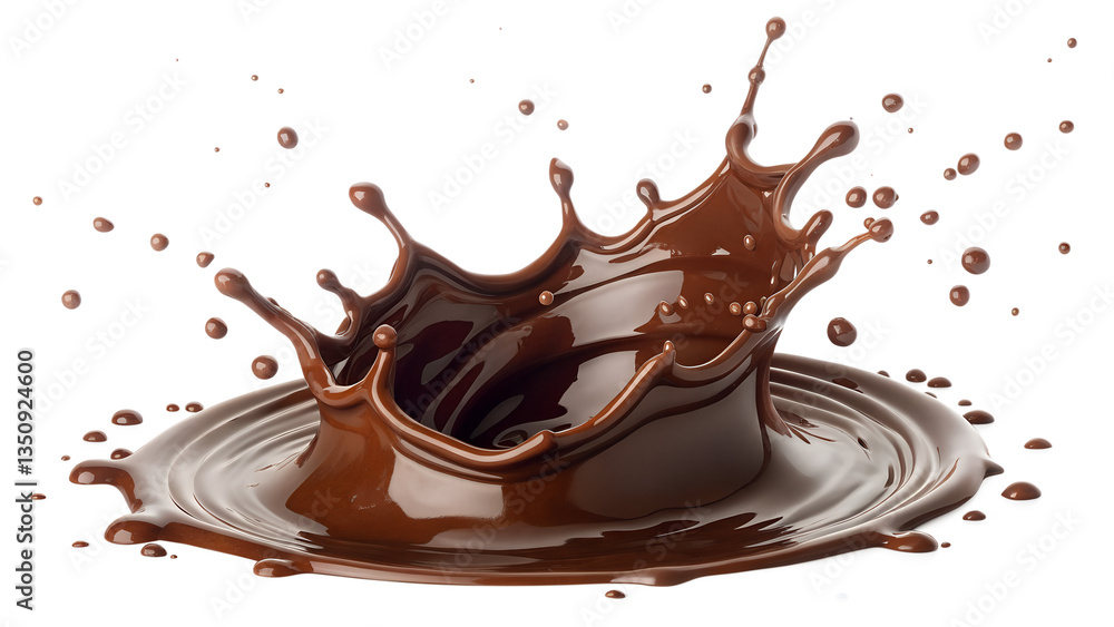 milk chocolate splash isolated on transparent background milk chocolate splash isolated on transparent background